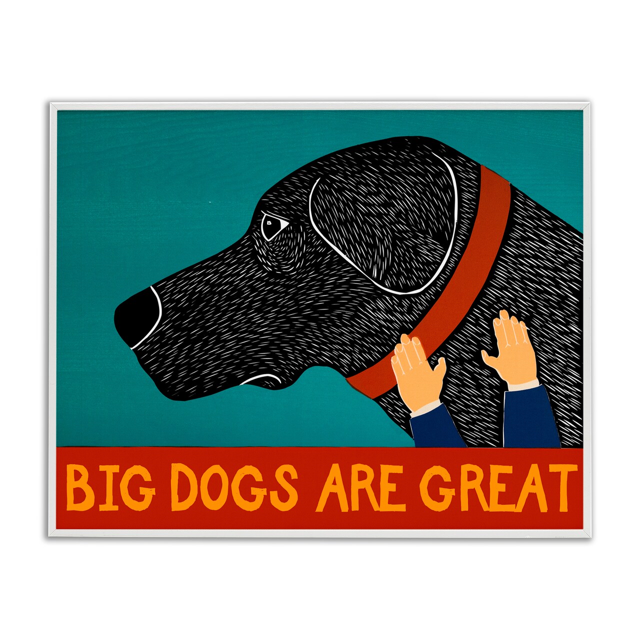 Stupell Industries Big Dogs Are Great Framed Giclee, design by Stephen Huneck